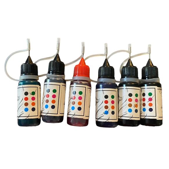 Aceshiner Set Of 6 Temporary Tattoo Ink Assorted Colors - Picture 2 of 2